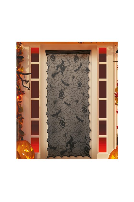 BLACK DOOR DECOR. LACE, 194X100 CM