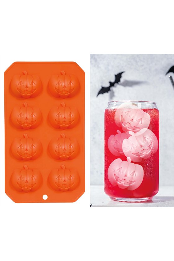 ICE TRAY 8 PUMPKINS 22X12 CMS.