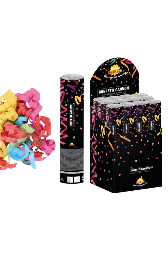 CONFETTI CANNON, 30 CM COMPRESSED AIR