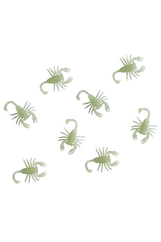 8 SCORPIONS, GLOW IN THE DARK 5 CM