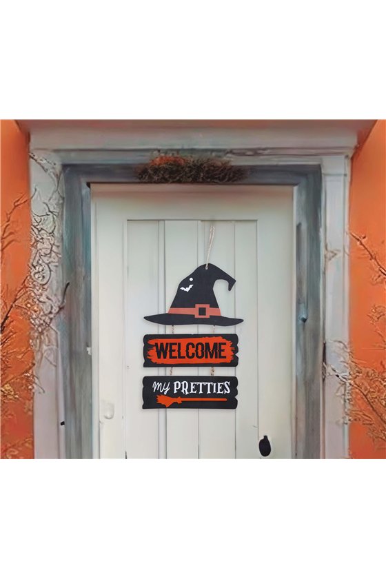 WITCH SIGN "WELCOME" 32X21 CMS.