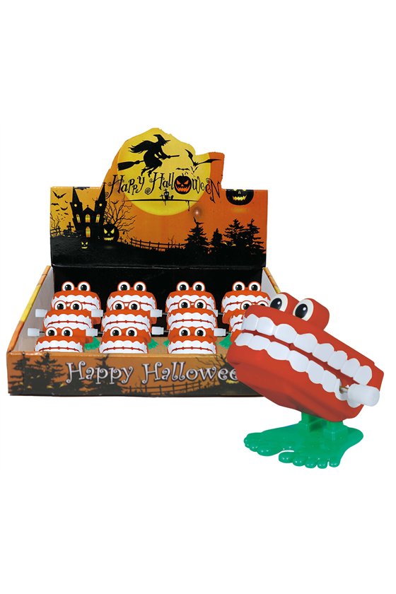 BOX 12 WIND-UP WALKING DENTURES, 5 CM