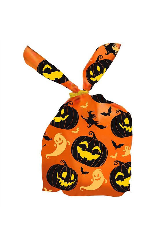 BAG FOR CANDY, PUMPKINS, 22x13.5 CMS.