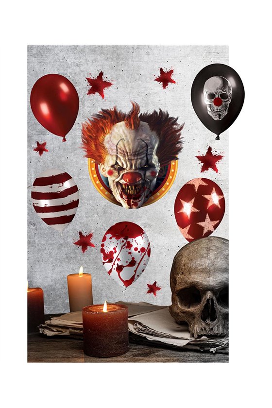 WALL ADHESIVE DECORATION 25X70 CMS. CLOWN