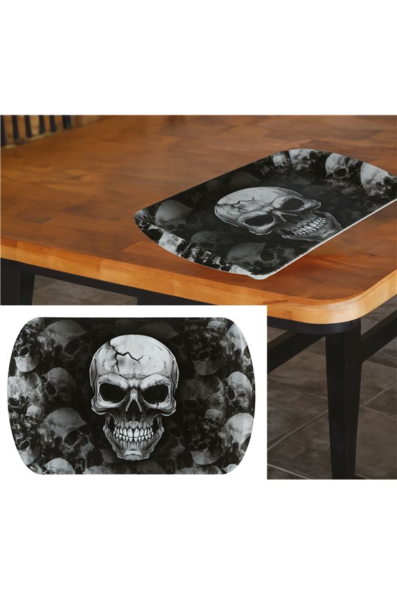 SKULLS TRAY, 39X24 CMS, PLASTIC