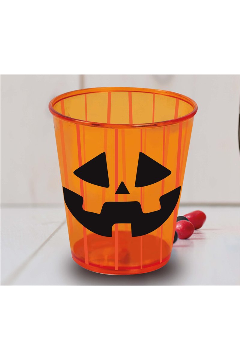 PUMPKIN GLASS 9X10 CMS., PLASTIC