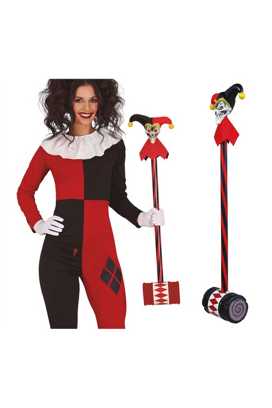 HAMMER WITH DETACHABLE JESTER FACE, 90 CMS.