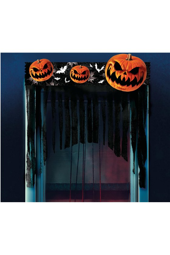 PUMPKIN DOOR CURTAIN, 90X90 CM