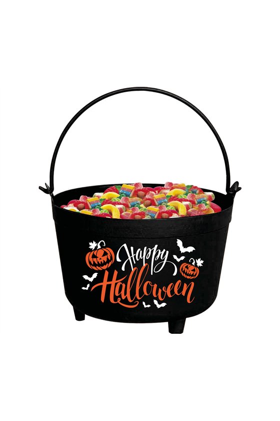 HAPPY HALLOWEEN CAULDRON, 24X23X15 CMS.