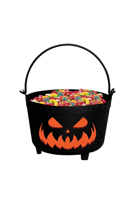 PUMPKIN CAULDRON, 24X23X15 CMS.