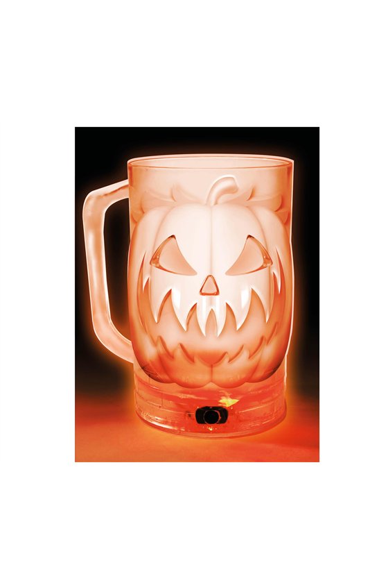 JUG WITH LIGHT, 500 ML, 10X14 CMS. PUMPKIN