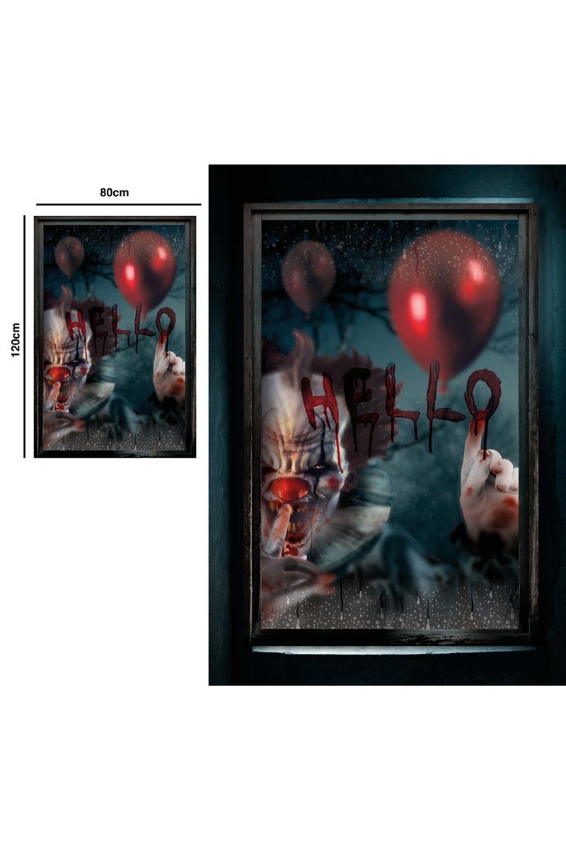 CLOWN WINDOW DECORATION