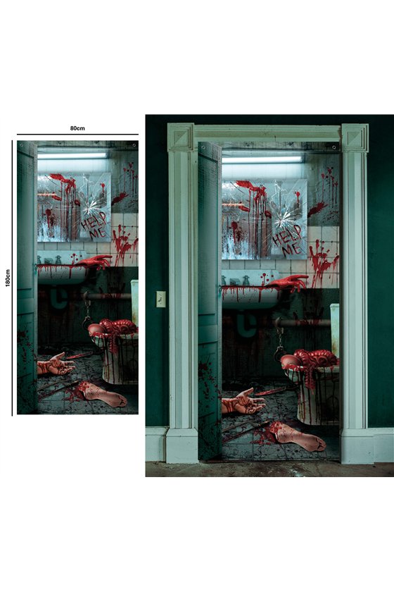 DECOR. BLOODY WC DOOR 80 X 180 CMS