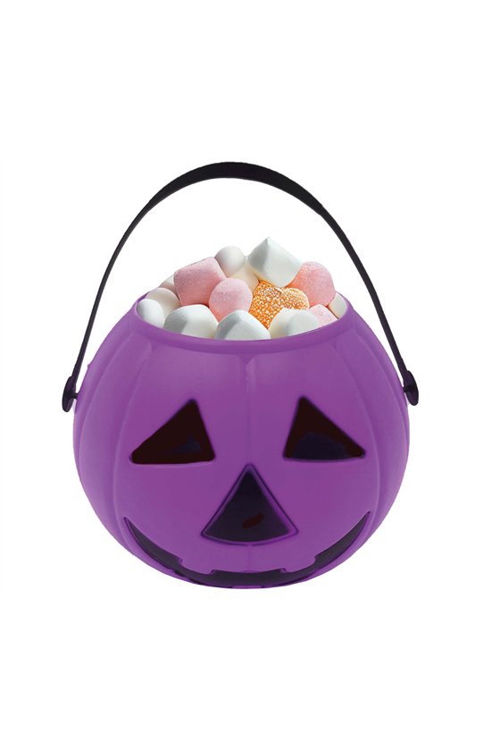 BASKET PUMPKIN, PURPLE, 15 CMS.