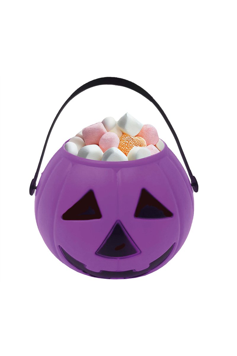 BASKET PUMPKIN, PURPLE, 15 CMS.