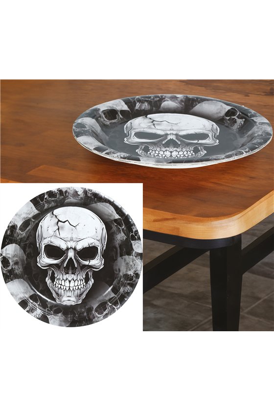 BAG 6 SKULL PLATES 23 CMS