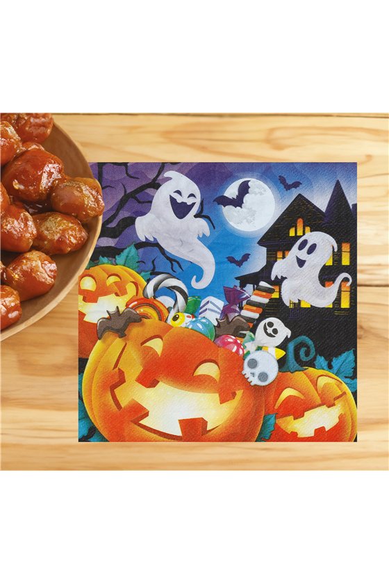 BAG 20 PUMPKIN NAPKINS 16X16 CMS