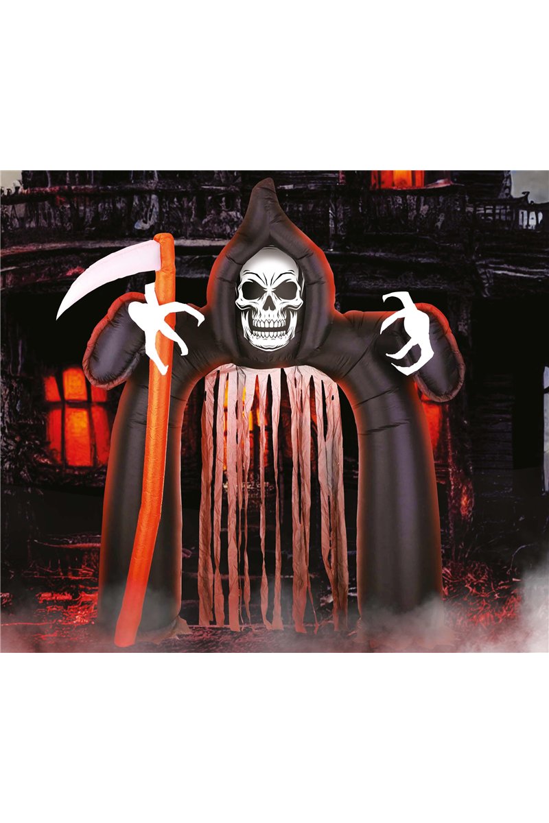 ARCH WITH CURTAIN, DEATH, INFLATABLE, 200X180 CMS.