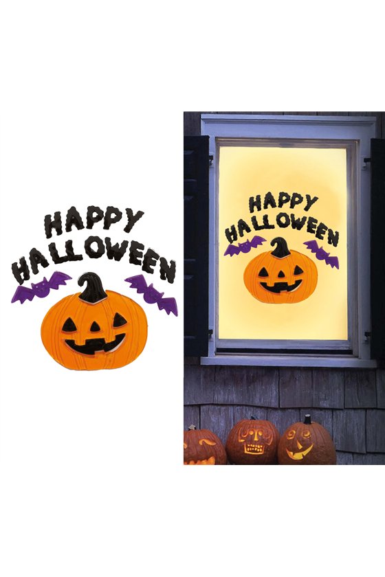 GEL DECORATION "HAPPY HALLOWEEN", 20X25 CMS.