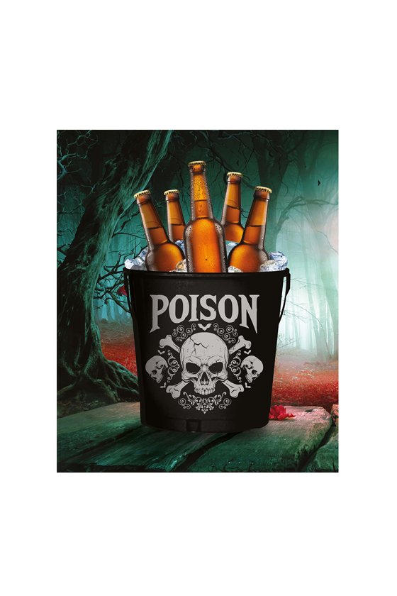 METAL CUBE "POISON", 19X23 CMS