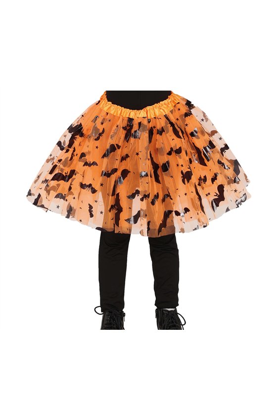 DECORATED ORANGE TUTU HALLOWEEN 30 CMS
