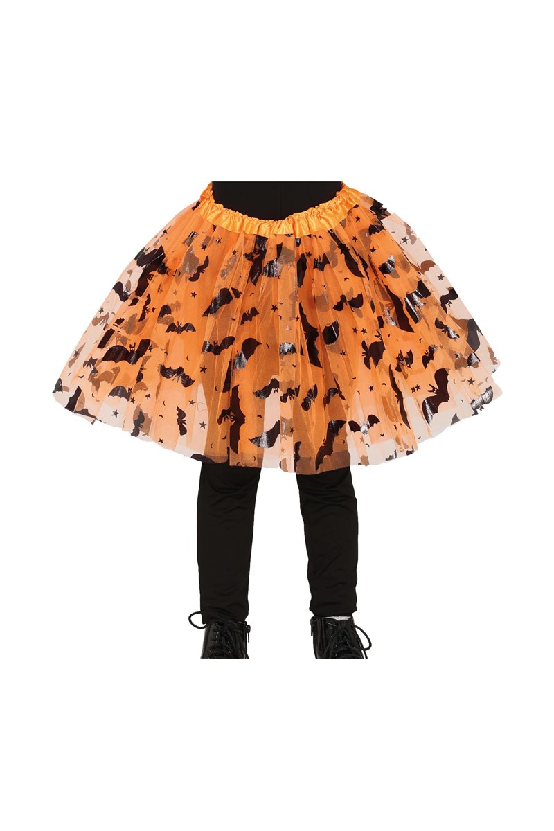 DECORATED ORANGE TUTU HALLOWEEN 30 CMS