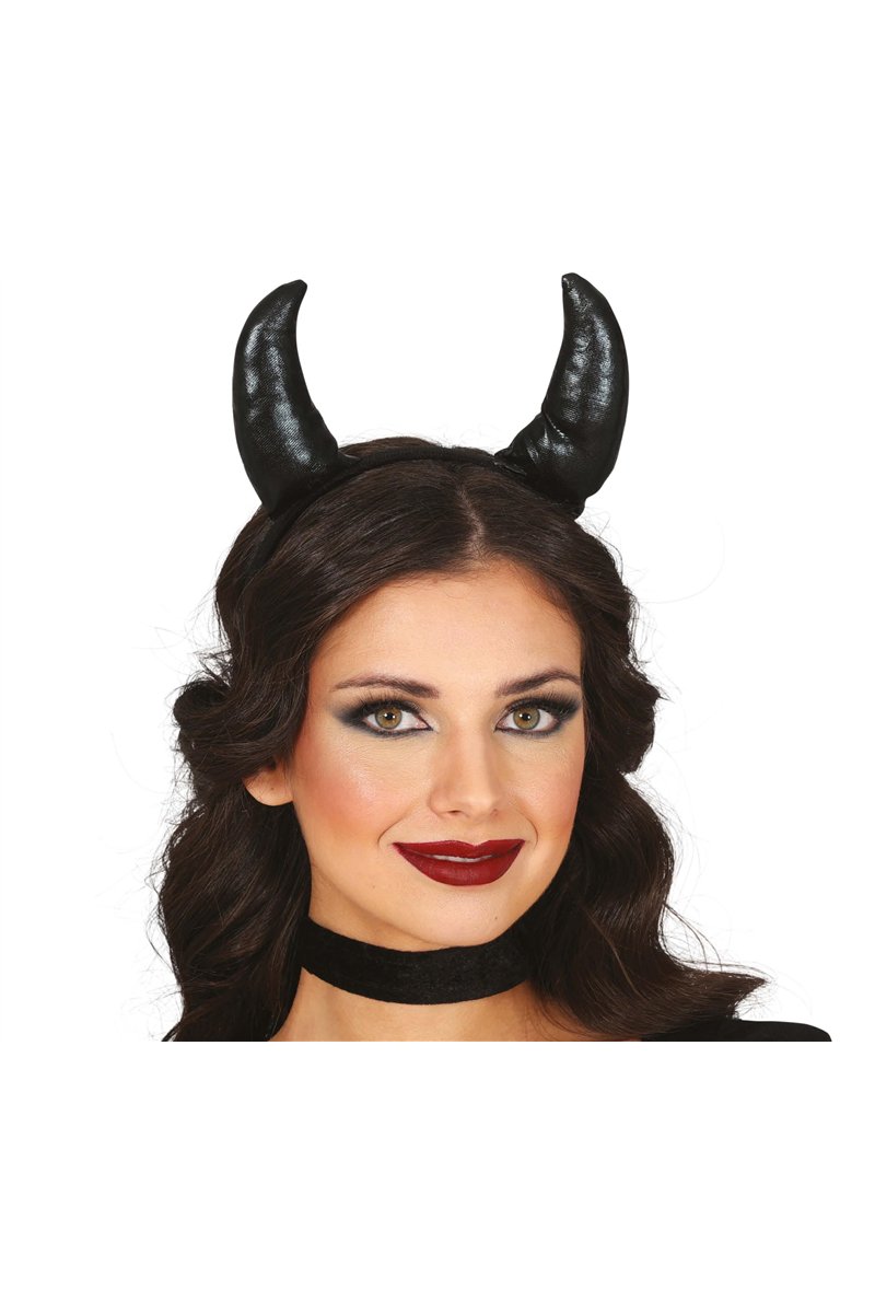 BLACK DEMON HORNS HEADBAND
