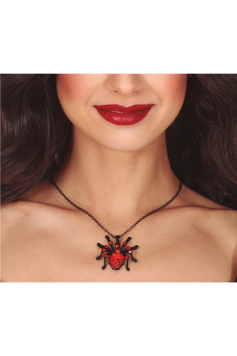SPIDER NECKLACE WITH RUBY 6 CMS