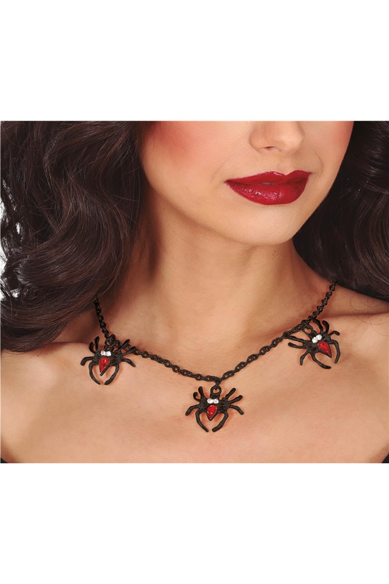 BLACK SPIDER NECKLACE