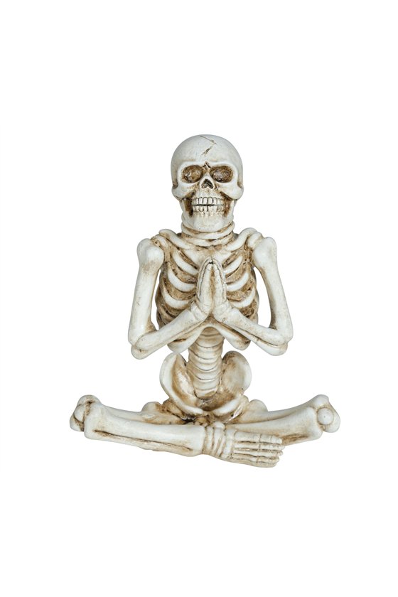 POLYRESIN SITTING SKELETON 19X14 CMS