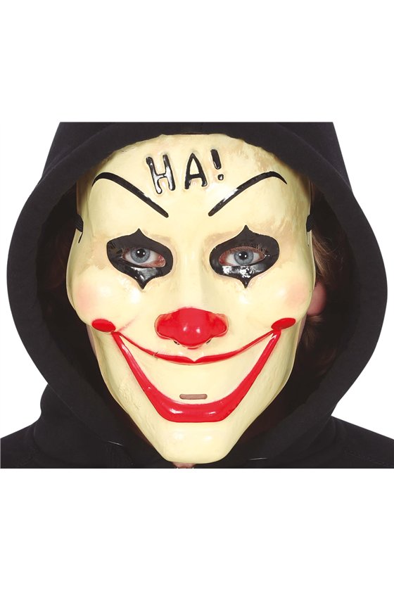 CLOWN MASK "HA!" PVC