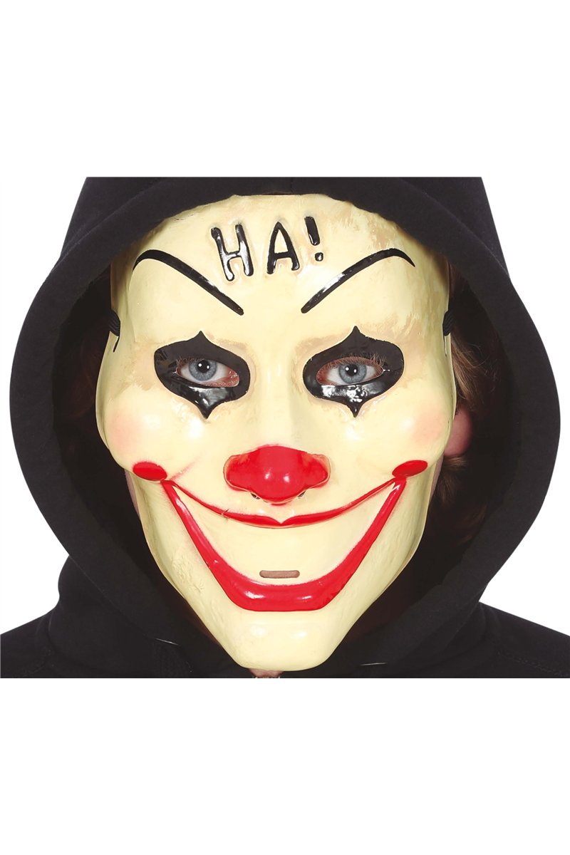 CLOWN MASK "HA!" PVC
