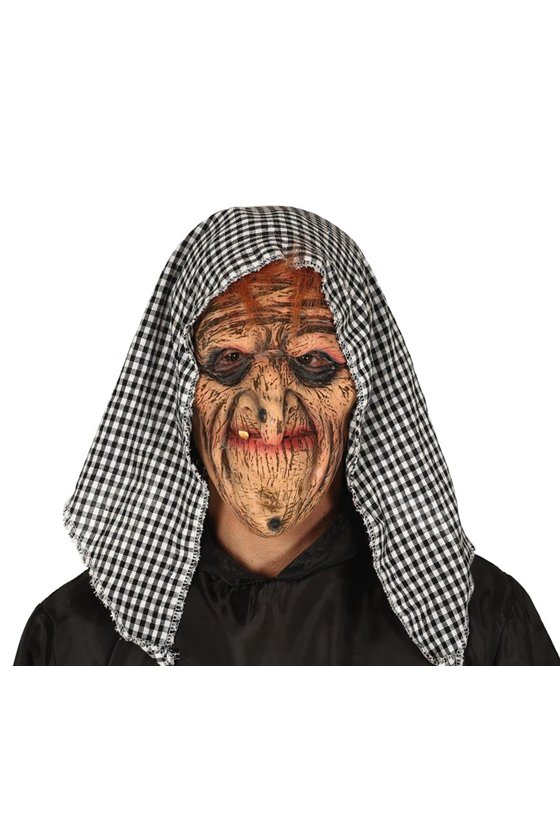 LATEX HOODED WITCH MASK