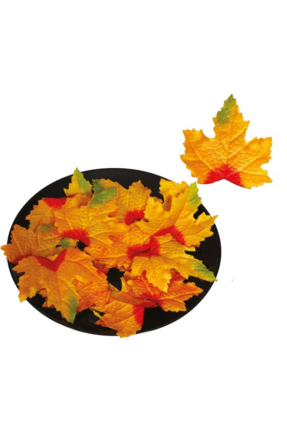 ORANGE PUMPKIN LEAVES 24 PCS 9-10 CMS