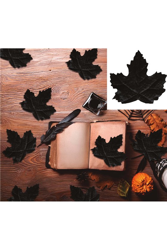 BLACK PUMPKIN LEAVES 24 PCS 9-10 CMS