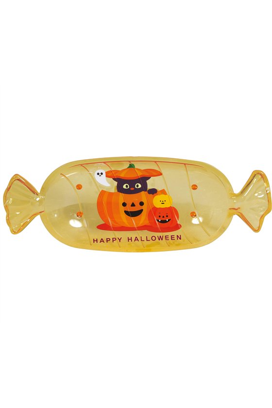 ORANGE HALLOWEEN CANDY BOWL, 34X13 CMS