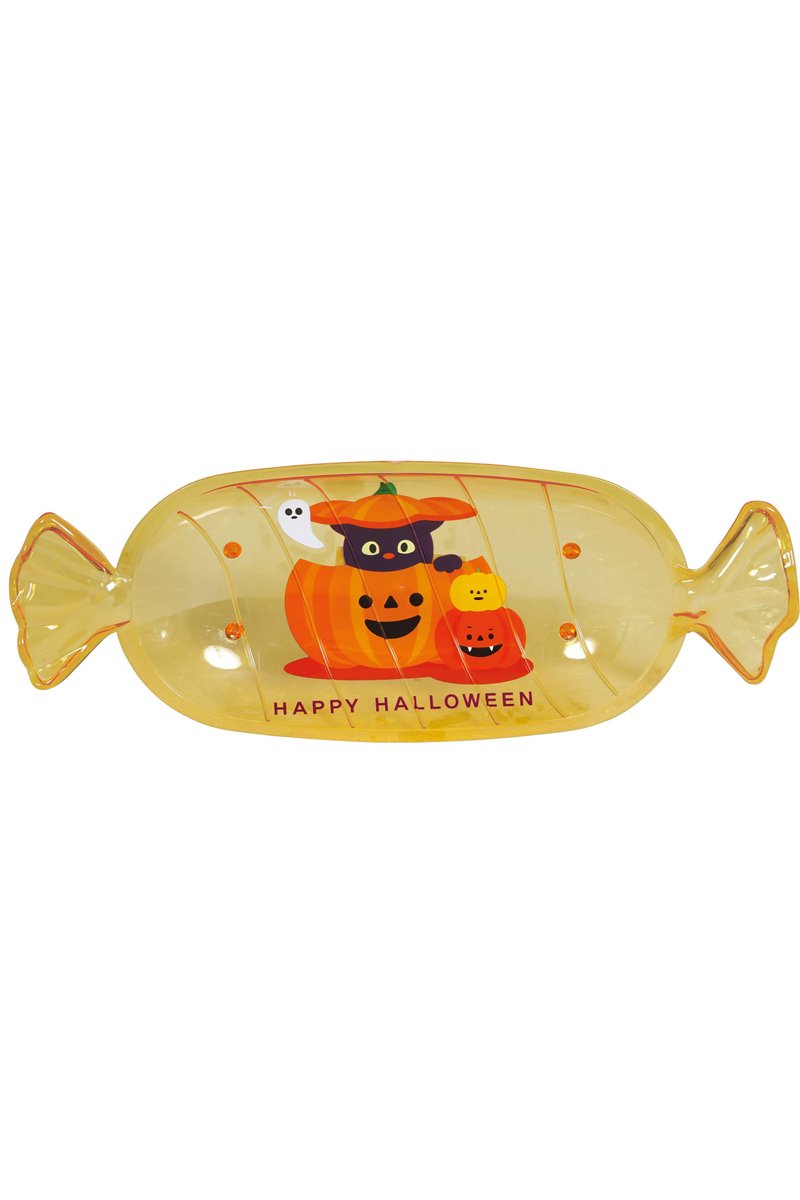 ORANGE HALLOWEEN CANDY BOWL, 34X13 CMS