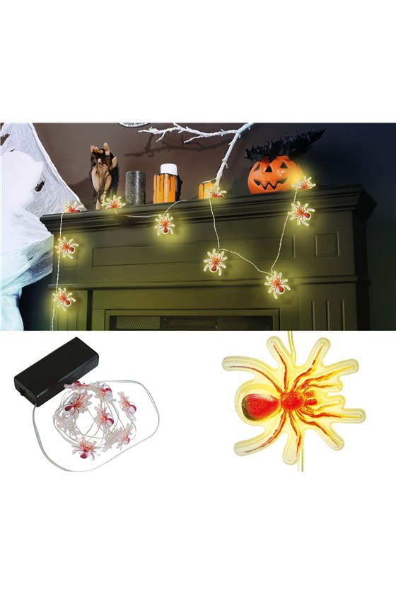 WIRE GARLAND BATTERIES 10 LEDS SPIDER 120 CMS