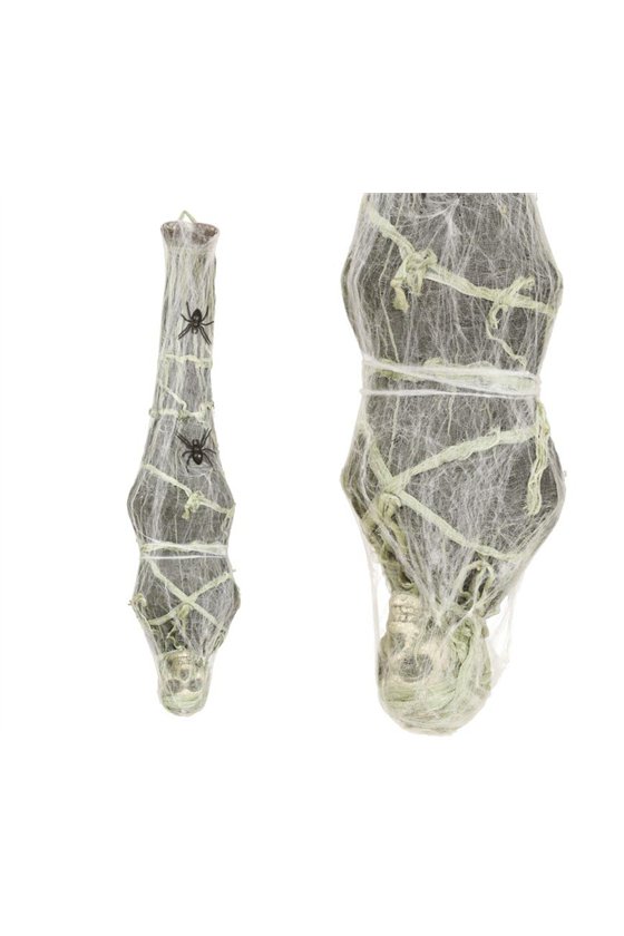 SKULL IN SPIDERWEB HANGING 120 CMS