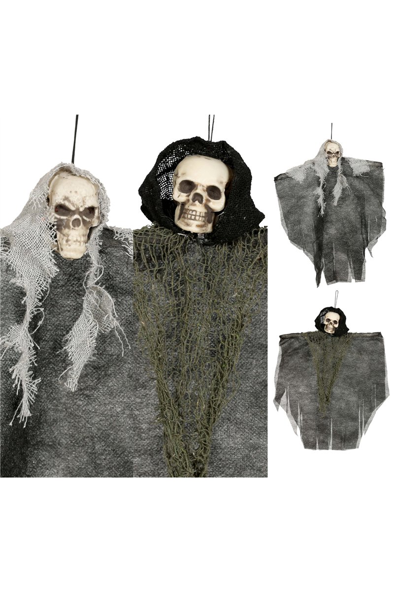 HANGING SKULL ASSORTMENT 30 CM