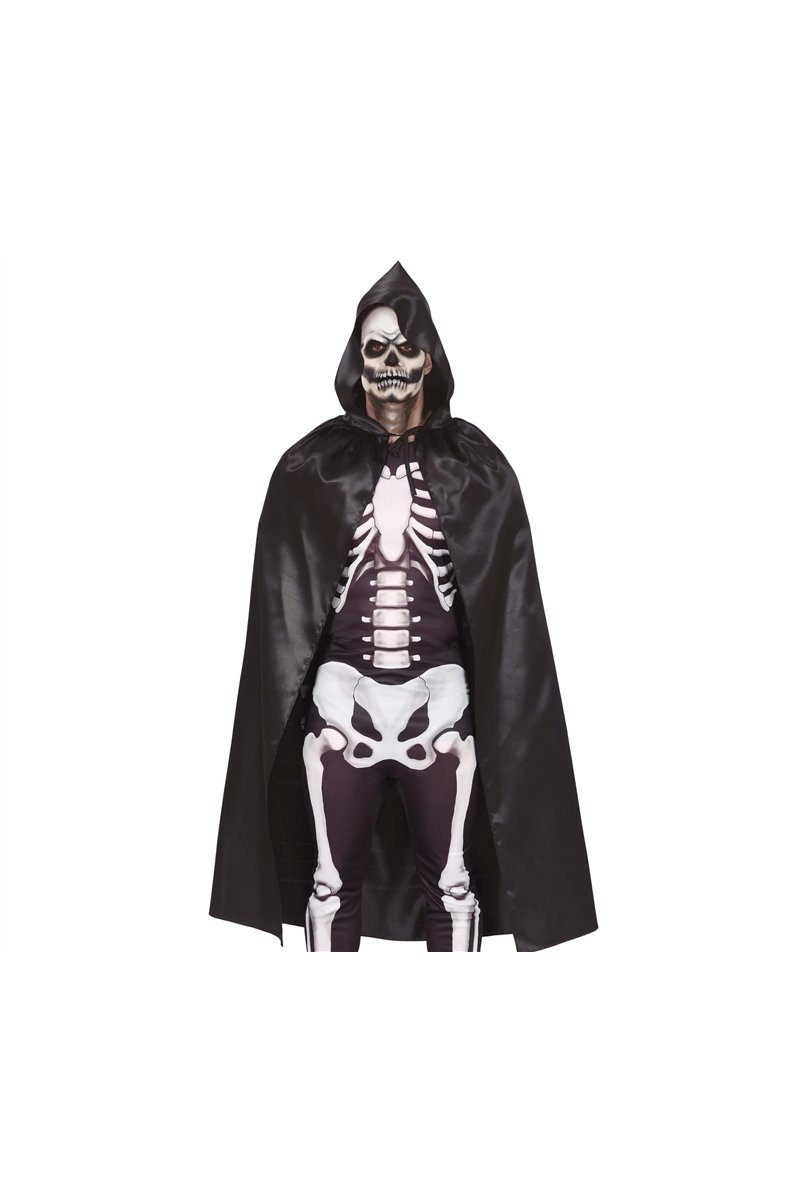 BLACK CAPE WITH HOOD 120 CMS