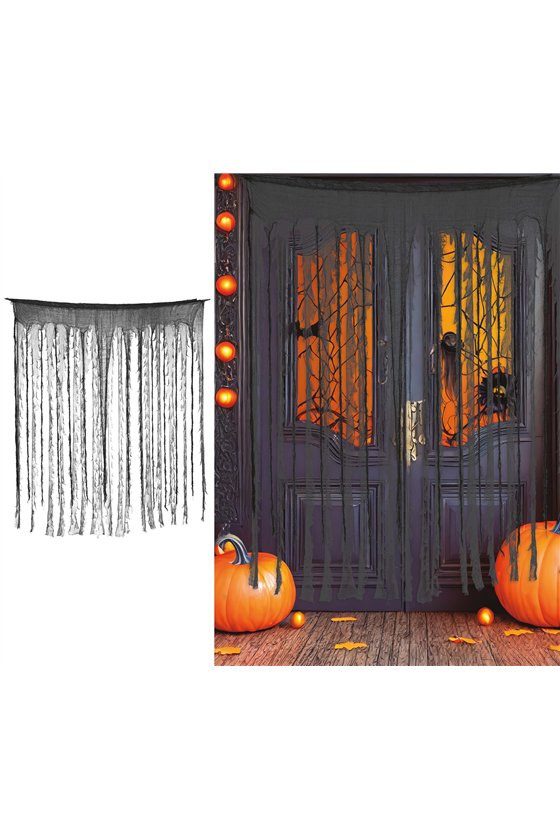BLACK AND GREY CURTAIN 150X190 CM