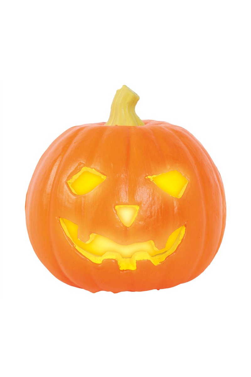 FOAM PUMPKIN WITH LIGHT 16 CMS