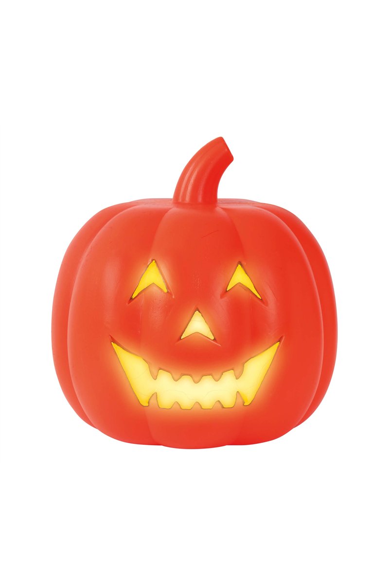 PPUMPKIN WITH LIGHT, PLASTIC, 32 CMS 