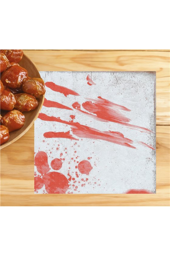 BAG 20 BLOODY NAPKINS 16X16 CMS