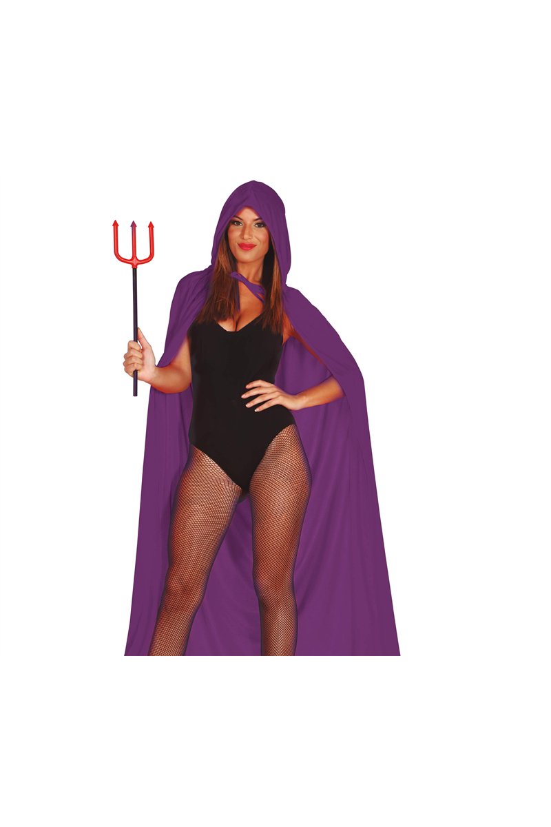 PURPLE CAPE WITH VELVET HOOD 130 CMS