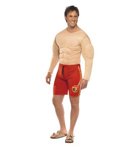 Baywatch Lifeguard Costume, Red3