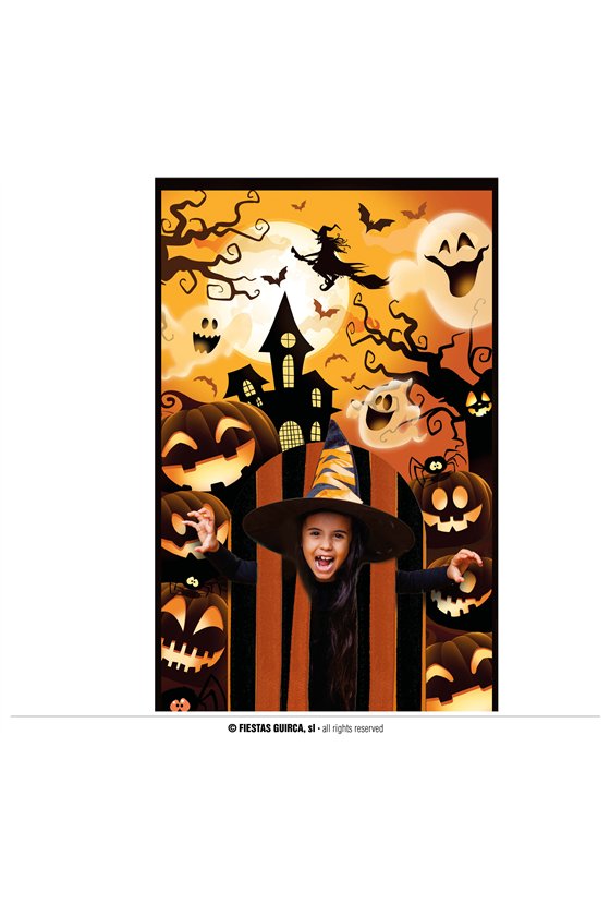 DECOR. DOOR CURTAIN 145X240 CMS. PUMPKINS