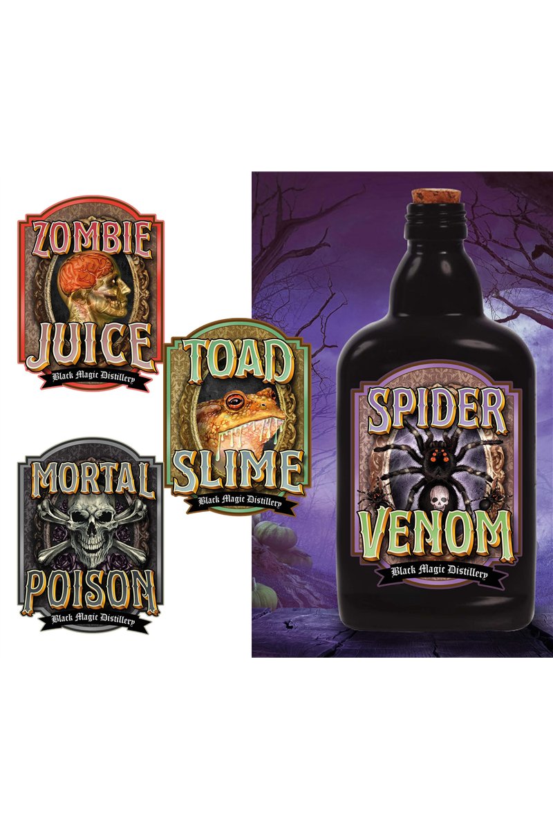 ASSORTED POISON LABEL 9X11 CM