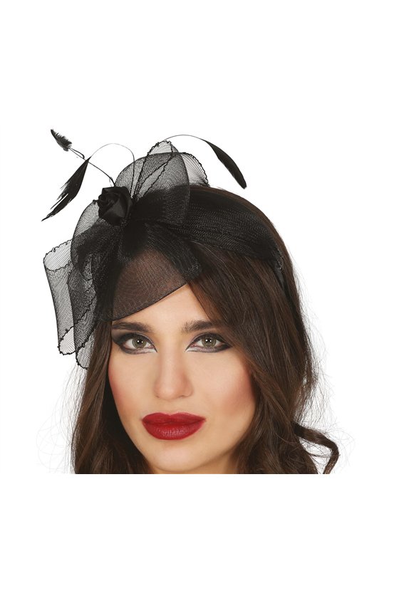 BLACK FLOWER TIARA